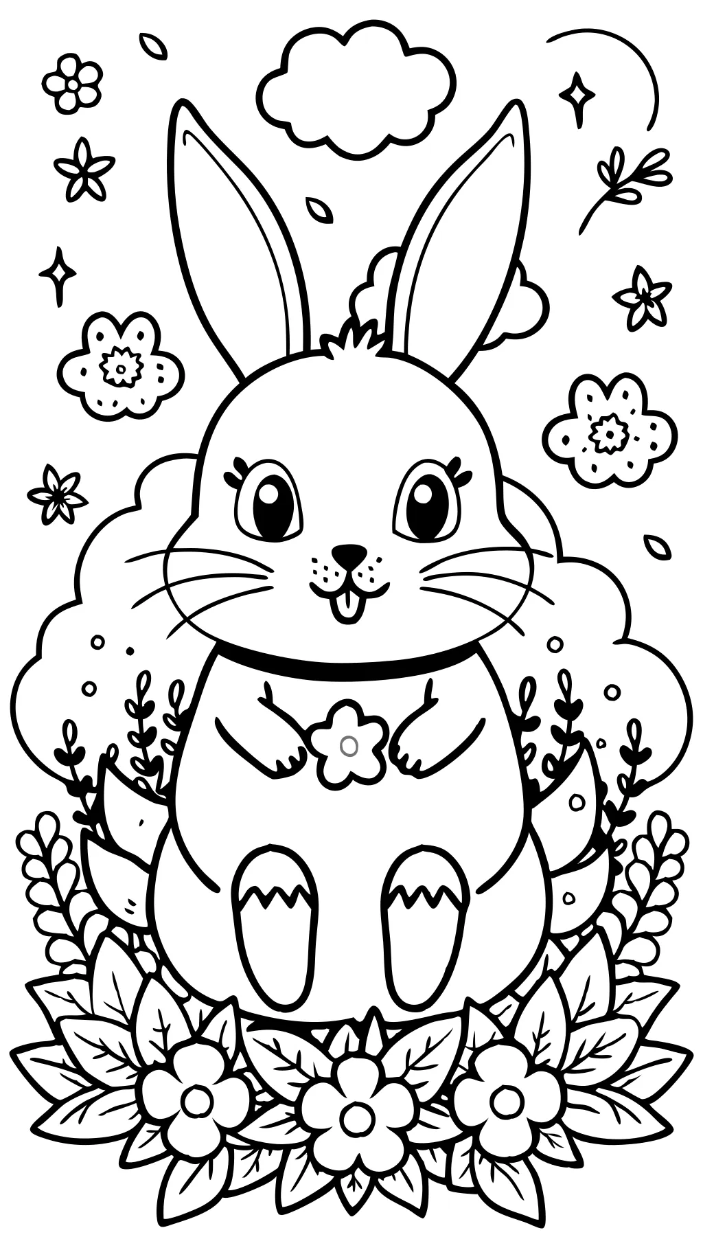 coloring pages of bunnies